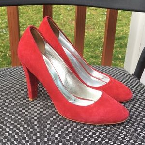 Kenneth Cole New York Red Suede Classic Heels